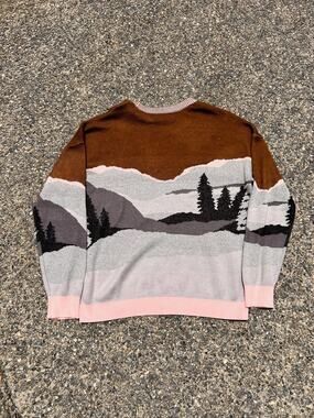 Urban Outfitters Mountain Landscape Knit Sweater Men’s Large